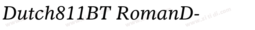 Dutch811BT RomanD字体转换